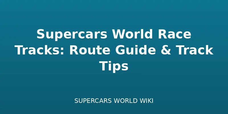 Supercars World Race Tracks: Route Guide & Track Tips - racing guide